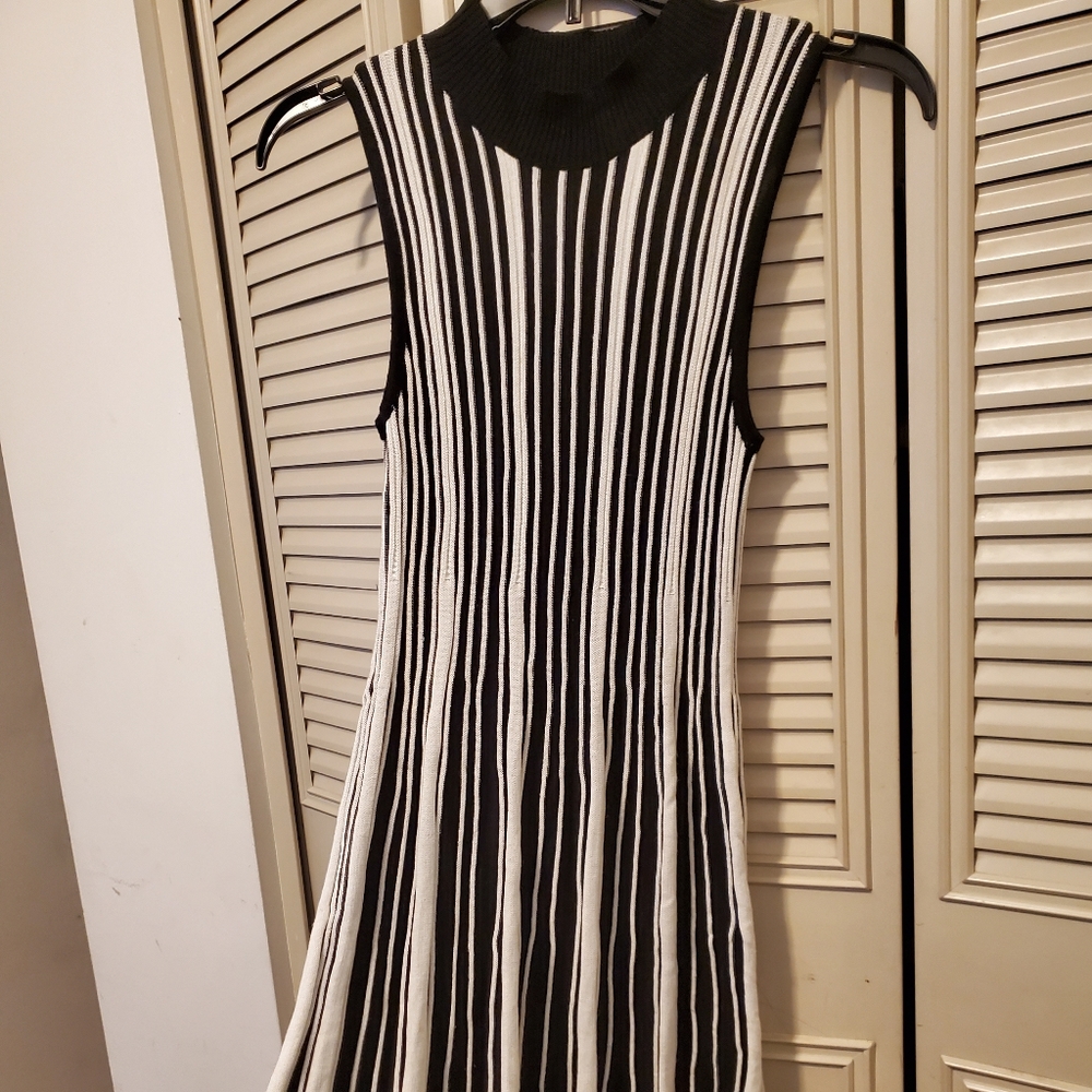 White and black dress